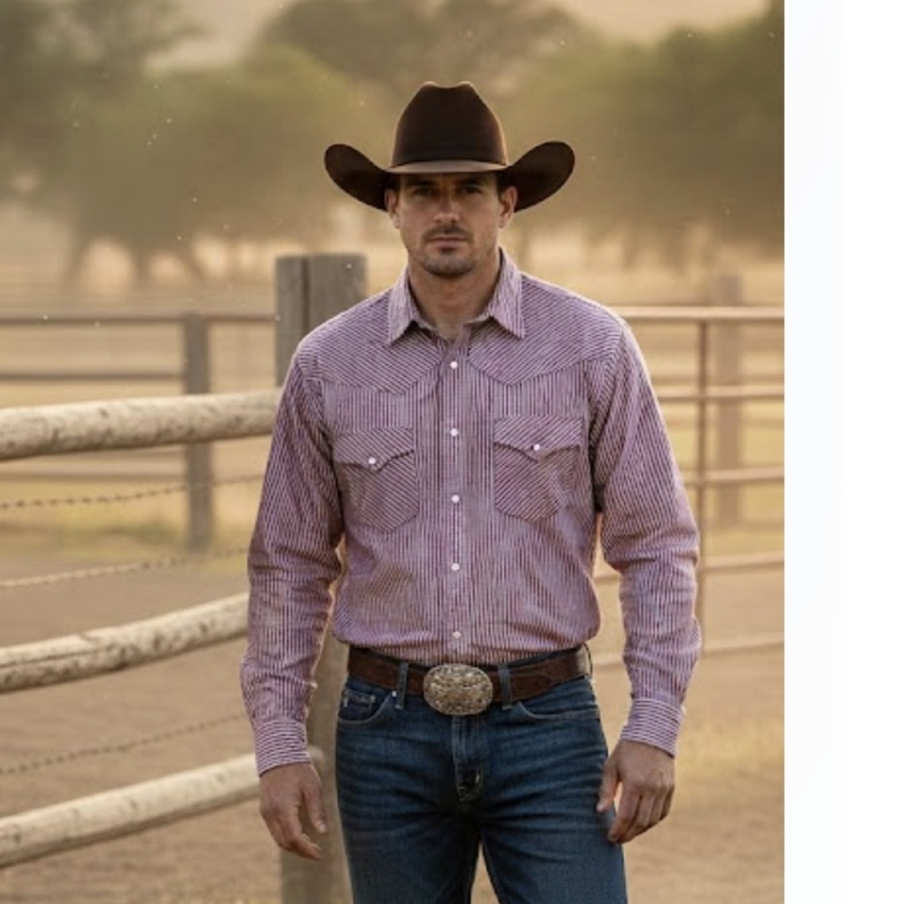 Express Riders men's  western pearl snap shirt Size L